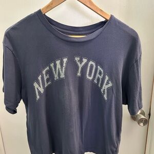 Pretty Rebellious Navy Graphic Tee with White Lettering